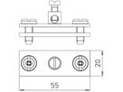 Erdungsklemme Bettermann 16mm² Schraube 1×M5×12mm 2×M6×16mm Stahl verzinkt