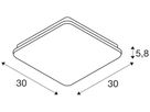 LED-Decken-/Wandleuchte SLV SIMA SQUARE 24W 2200lm 3000K IP44 DIM weiss