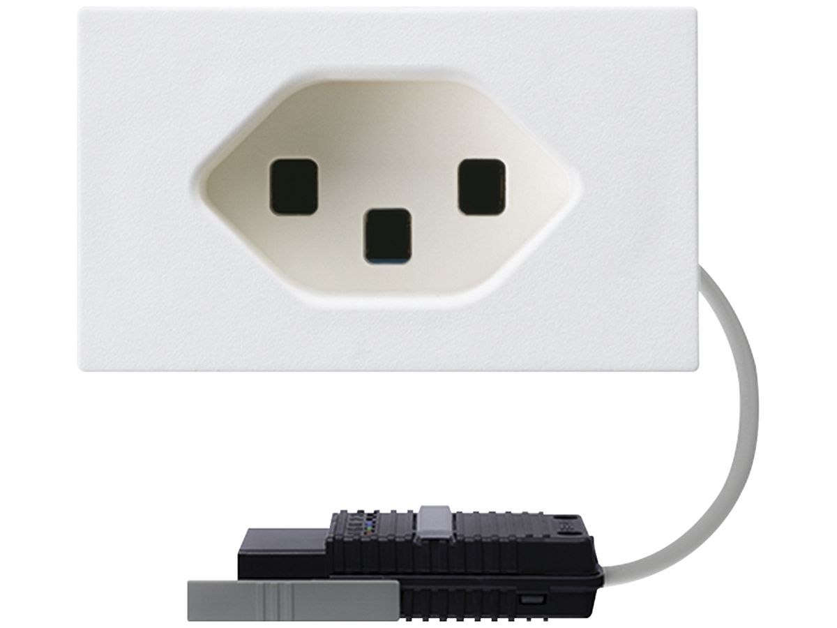 EB-Steckdose Typ 23 FLF weiss mit RK-Adapter 5P L2