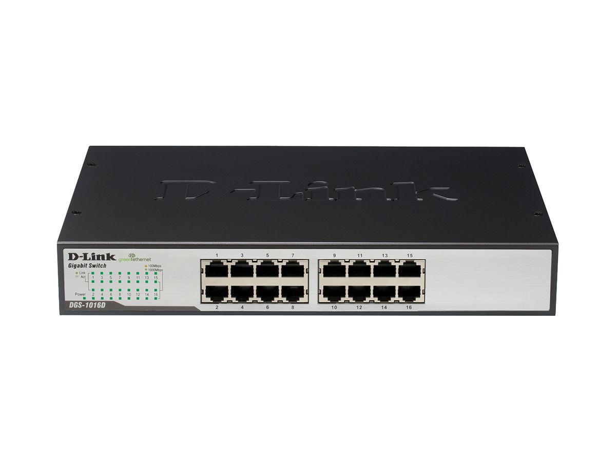Switch D-LINK DGS-1016D/E, 16-Port unmanaged Gigabit