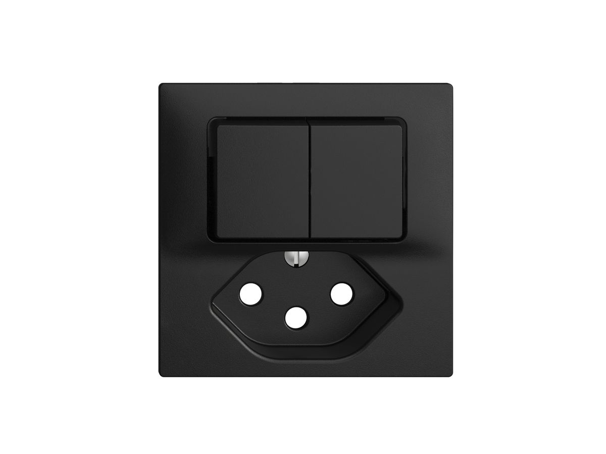 Frontset EDIZIOdue schwarz, 60×60mm T13