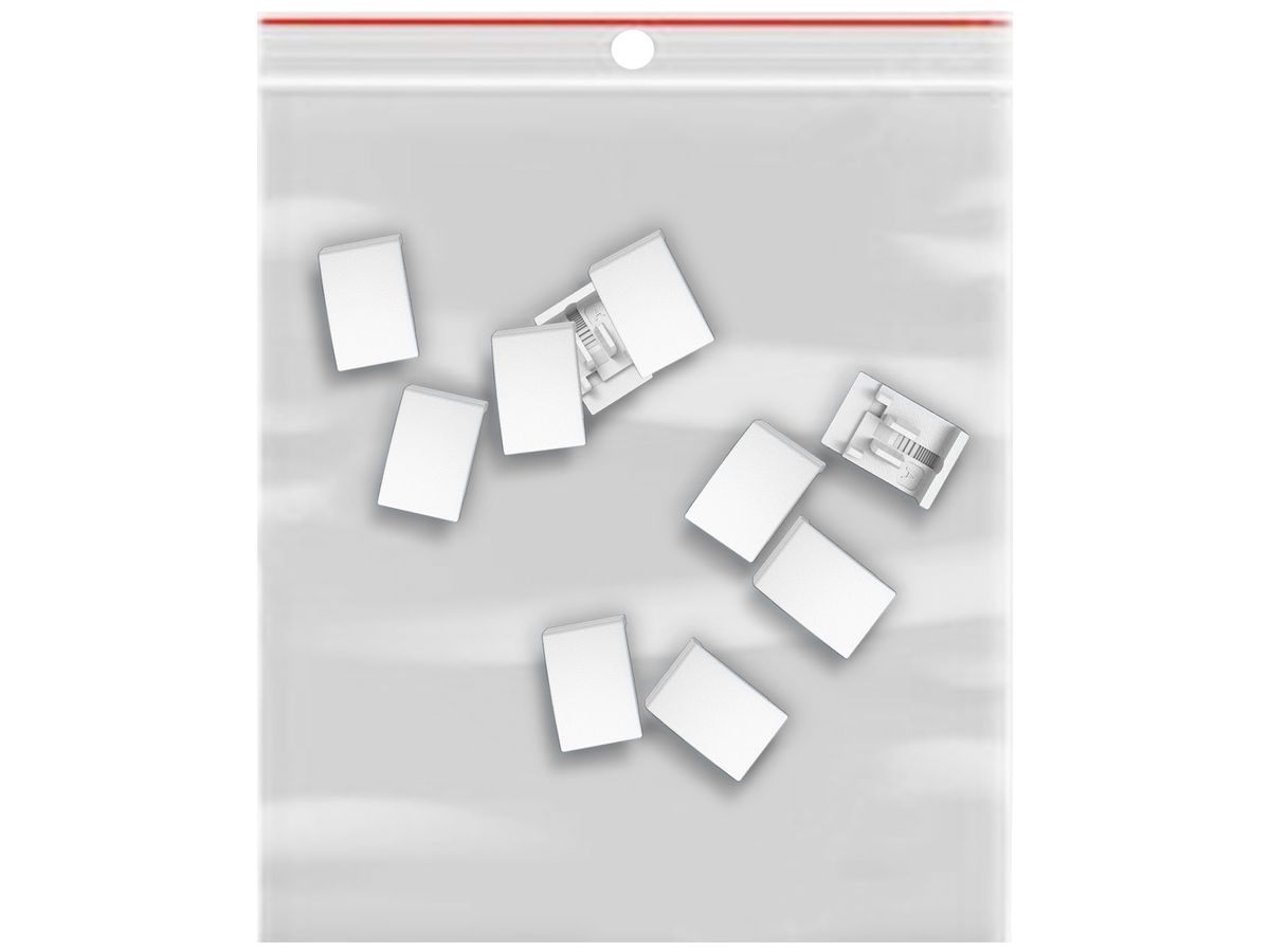 Seitenbaustein EDIZIO.liv SNAPFIX® f.KNX UNI&zeptrion 10 Stück ohne LED ws