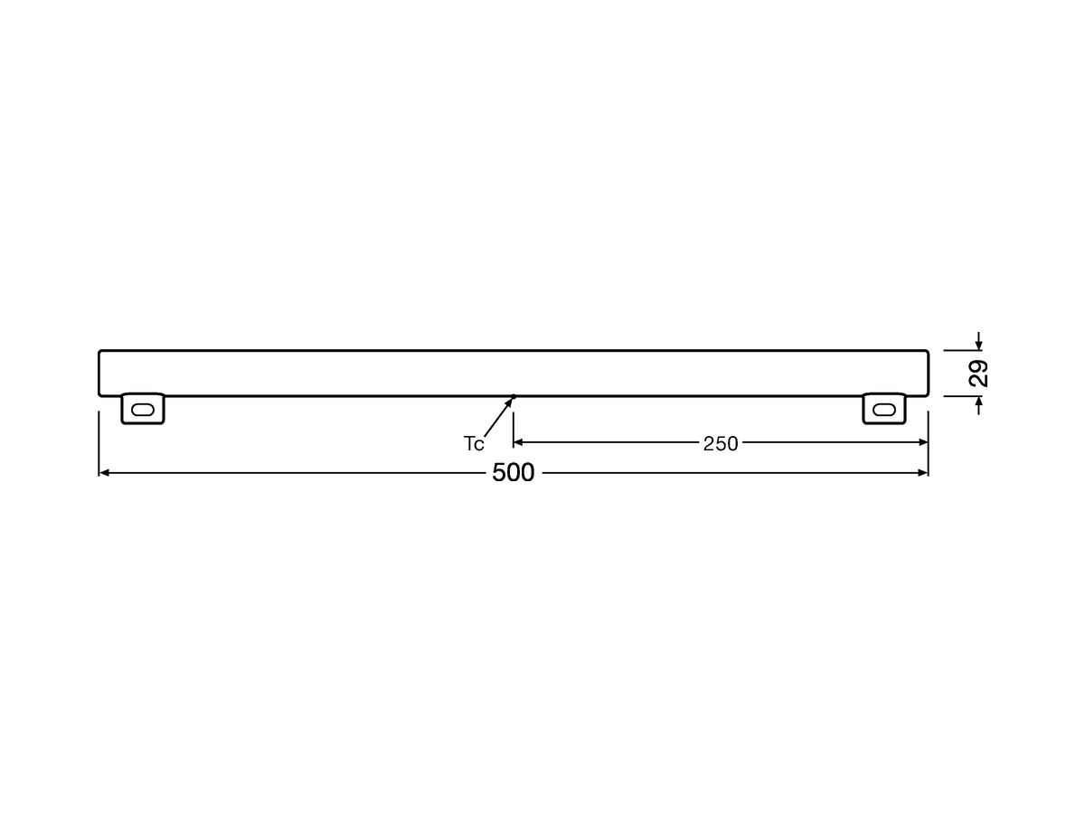 LED-Linienlampe LEDinestra 40 DIM S14s 4.9W 827 470lm 500mm opal