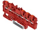 Durchgangs-Reihenklemme WAGO TOPJOB S 1.5mm² 24A Push-in 5×1 TH35 rot