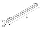 LED-Leuchte SLV SIGHT TRACK DALI 39W 3000lm 3000/4000K 3-Ph.-Adapter schwarz