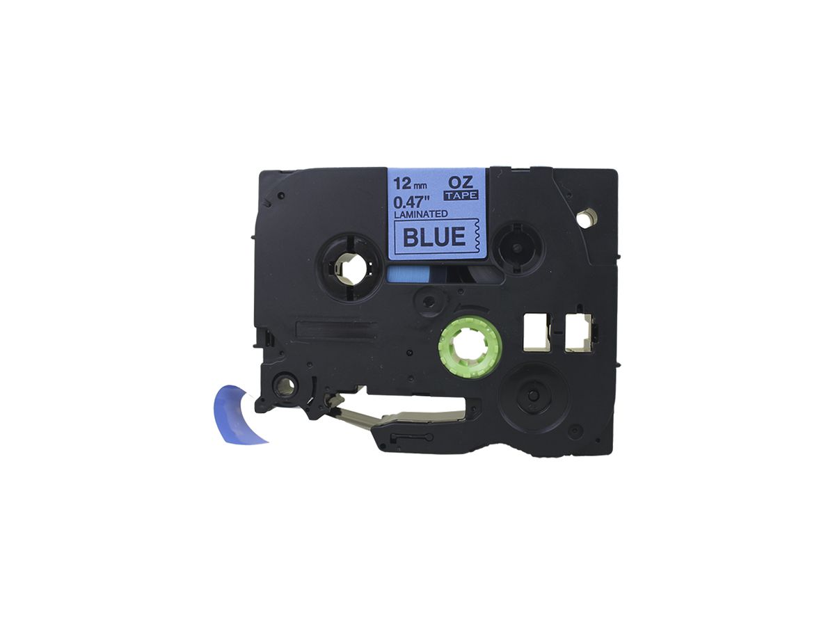 Schriftbandkassette kompatibel zu OZE-531, 12mm×8m, blau/schwarz