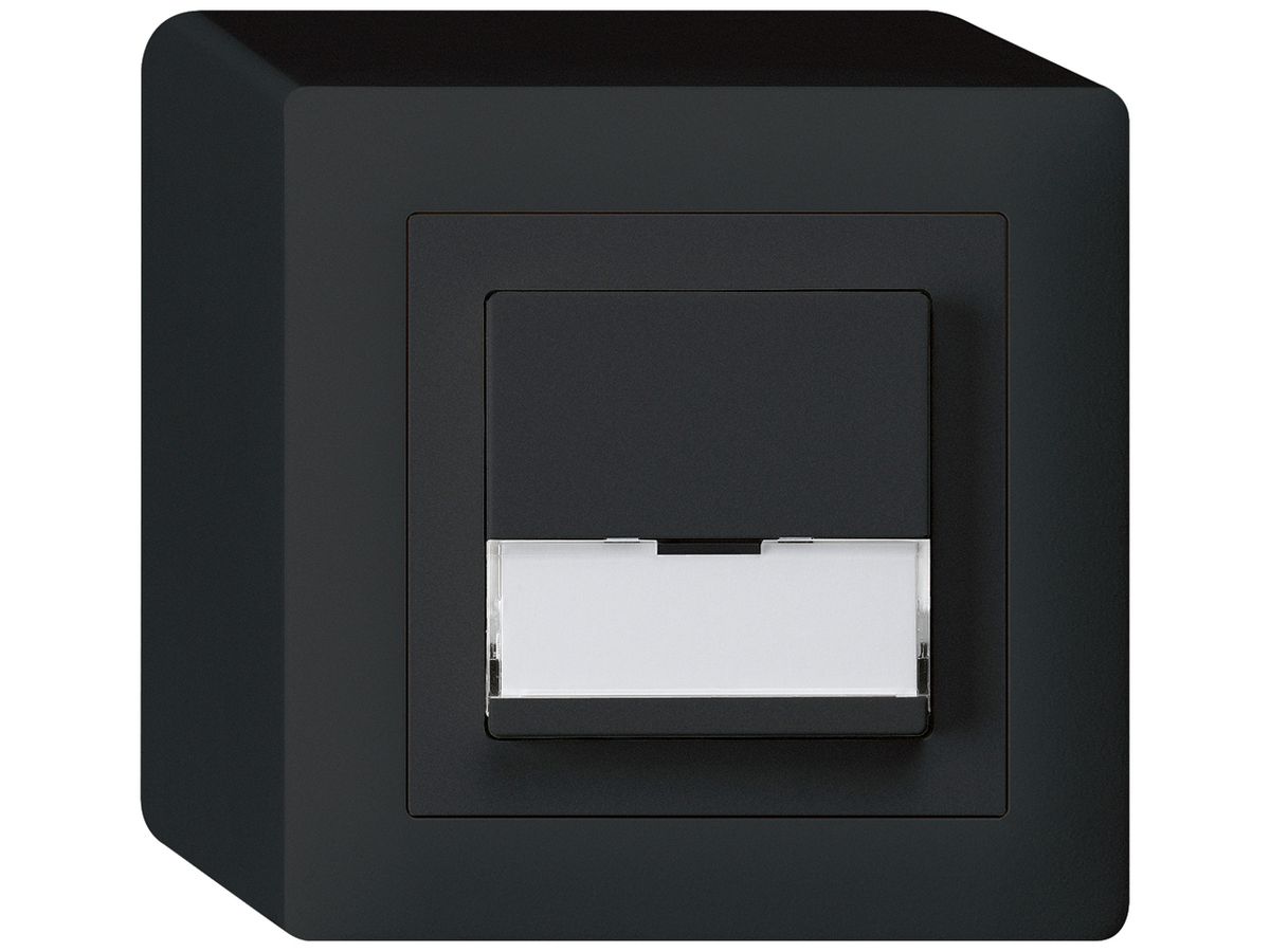 AP-Sonnerietaster kallysto schwarz A/1L mit Namensschild 37×15mm