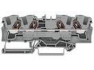 Durchgangs-Reihenklemme WAGO TOPJOB S 6mm² 41A 800V Push-in 4×1 TH35 grau