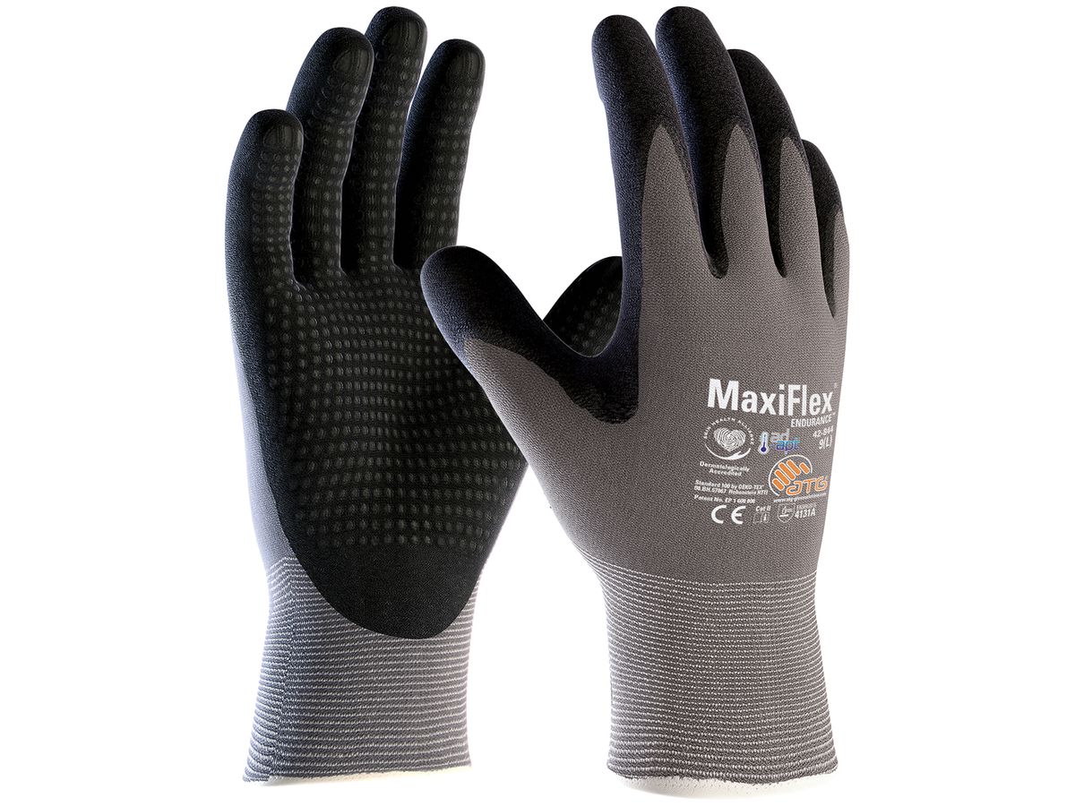 Arbeitshandschuhe ATG® MaxiFlex® Endurance™ Grösse 9/L schwarz-grau