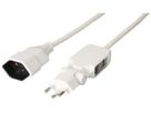 Verlängerungskabel MAX HAURI 3m Stecker Clip-Clap T12 180/130° weiss