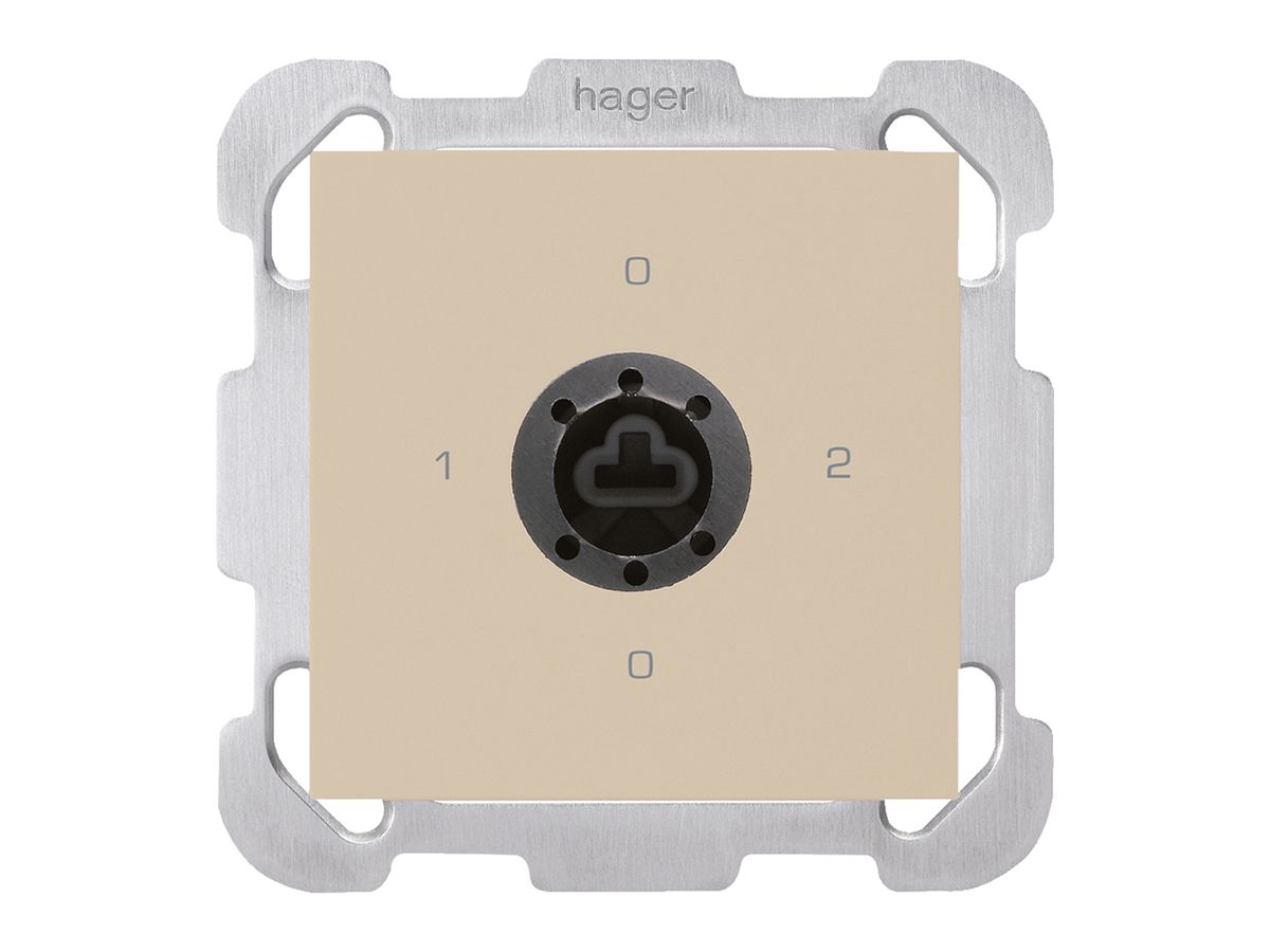UP-Drehschalter kallysto 2/1L beige für Sicherheitsschloss ohne Zylinder