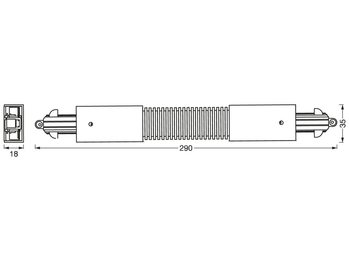 Längsverbinder LEDVANCE TRACKLIGHT flexibel weiss