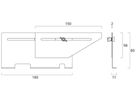 Montagebügel Sylvania Quantum 160×80×10mm Stahl grau 4 Stk