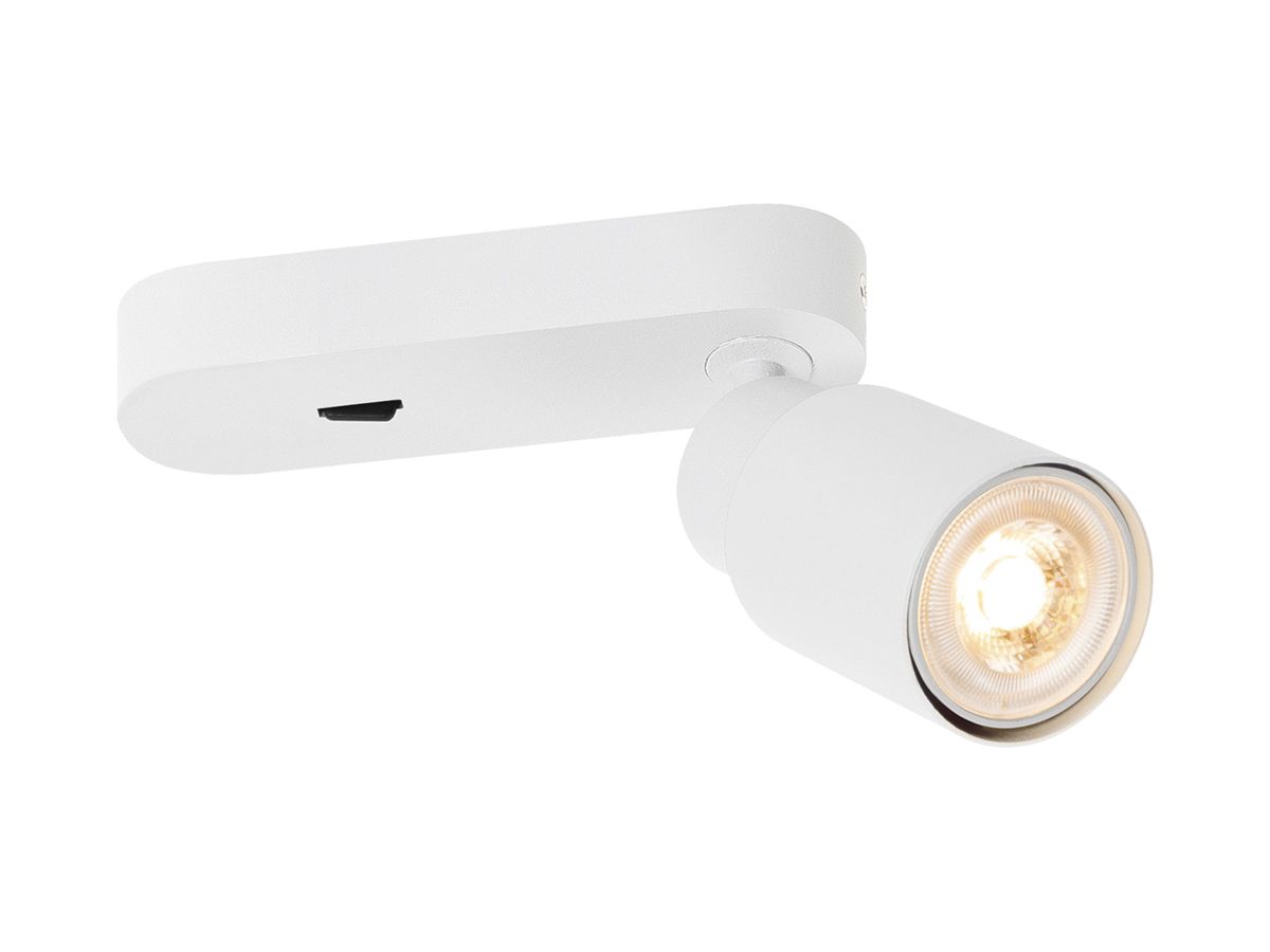 Spot SLV PURI 2.0 Tube CW GU10 1×6W DIM Ø55×150×87mm weiss