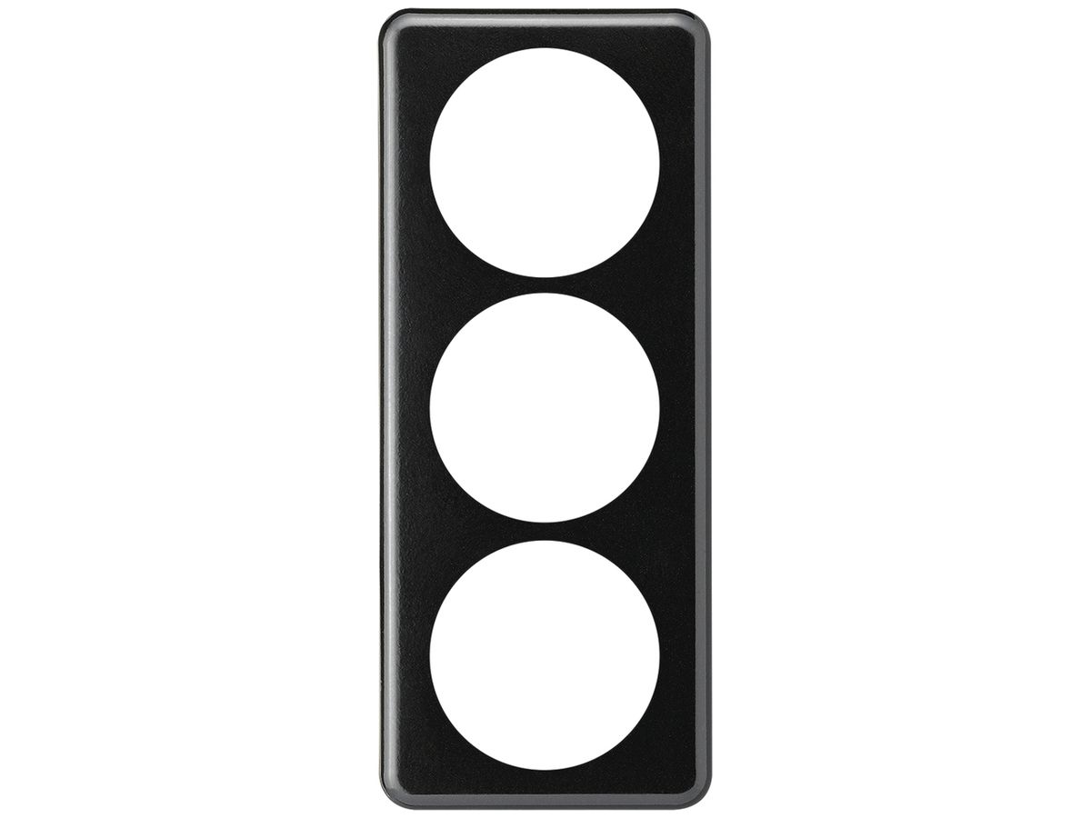 Abdeckplatte basico 3×1 3×58mm schwarz