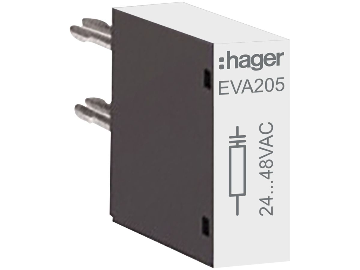 RC-Glied Hager 24VAC zu Schütze EV018…EV038, EVN032…EVN045, EVL014…EVL027
