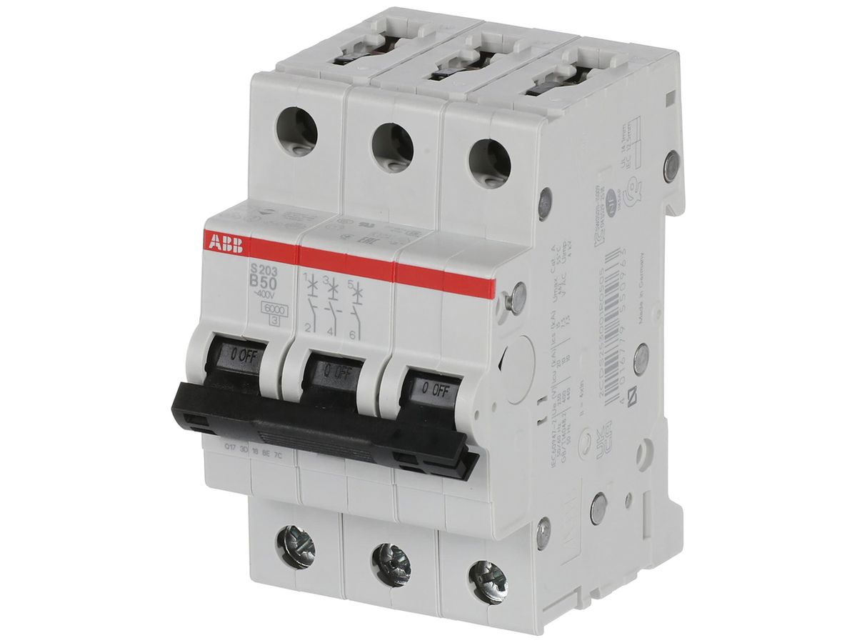 Leitungsschutzschalter ABB S203-B50 50A B 6kA