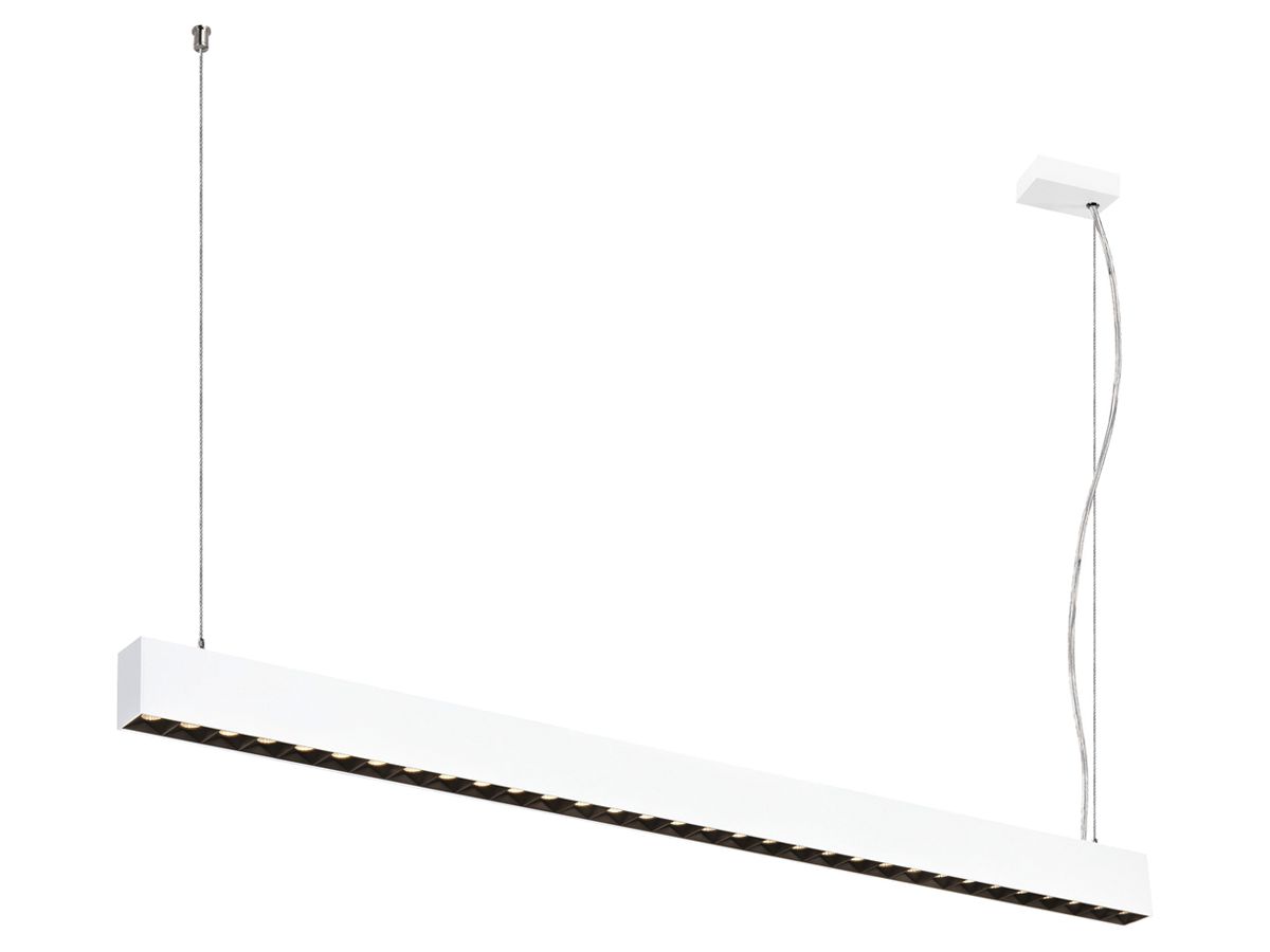 LED-Pendelleuchte SLV GLENOS PRO 60W 7500lm 3000K DALI 1285mm weiss