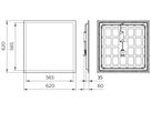 LED-Panelleuchte Ledinaire UGR 28W 3400lm 840 IP20/40 620×620 ws