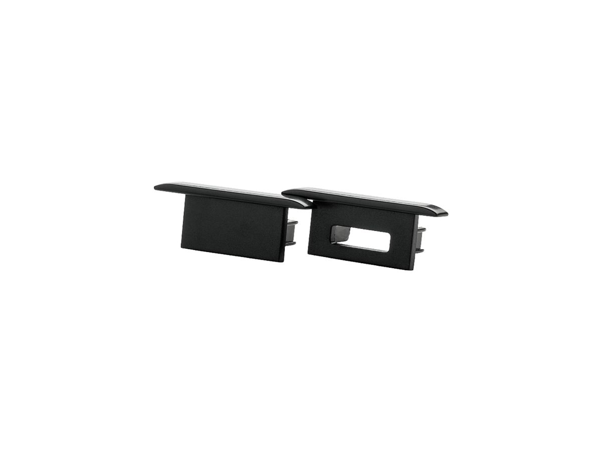 Endkappe SG StripLine 13×33×12mm Kunststoff schwarz 2 Stk
