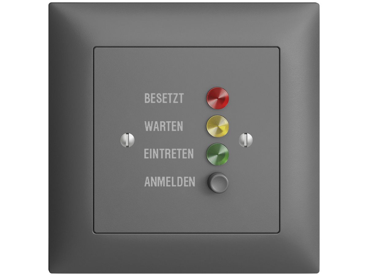 UP-Türstation für Rufleuchte deutsch, EDIZIOdue dunkelgrau
