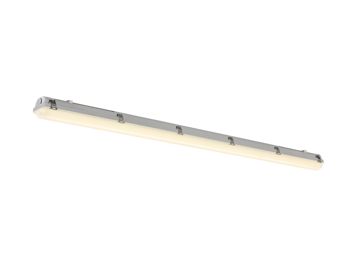 LED-Feuchtraumleuchte SLV WATERPROOF 50W 6640lm 840 IP66 DALI DIM 1536×80mm grau