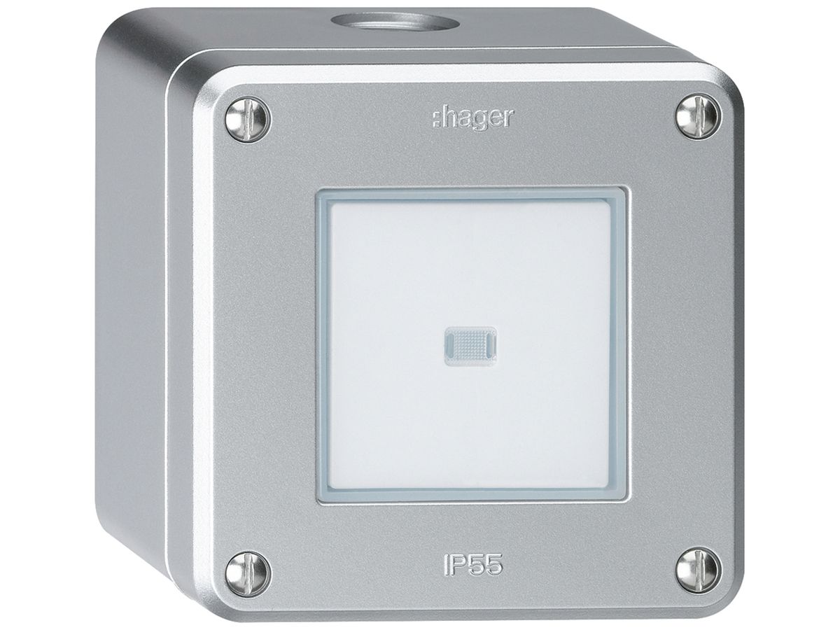 AP-Druckschalter robusto IP55 Schema 6 beleuchtet aluminium