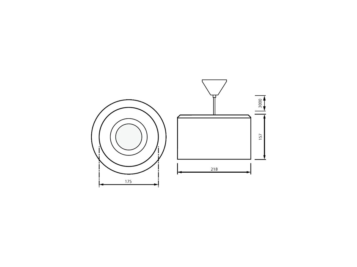LED-Pendelleuchte Philips DRUM 16.5W 2181lm 830 90° Ø218mm weiss