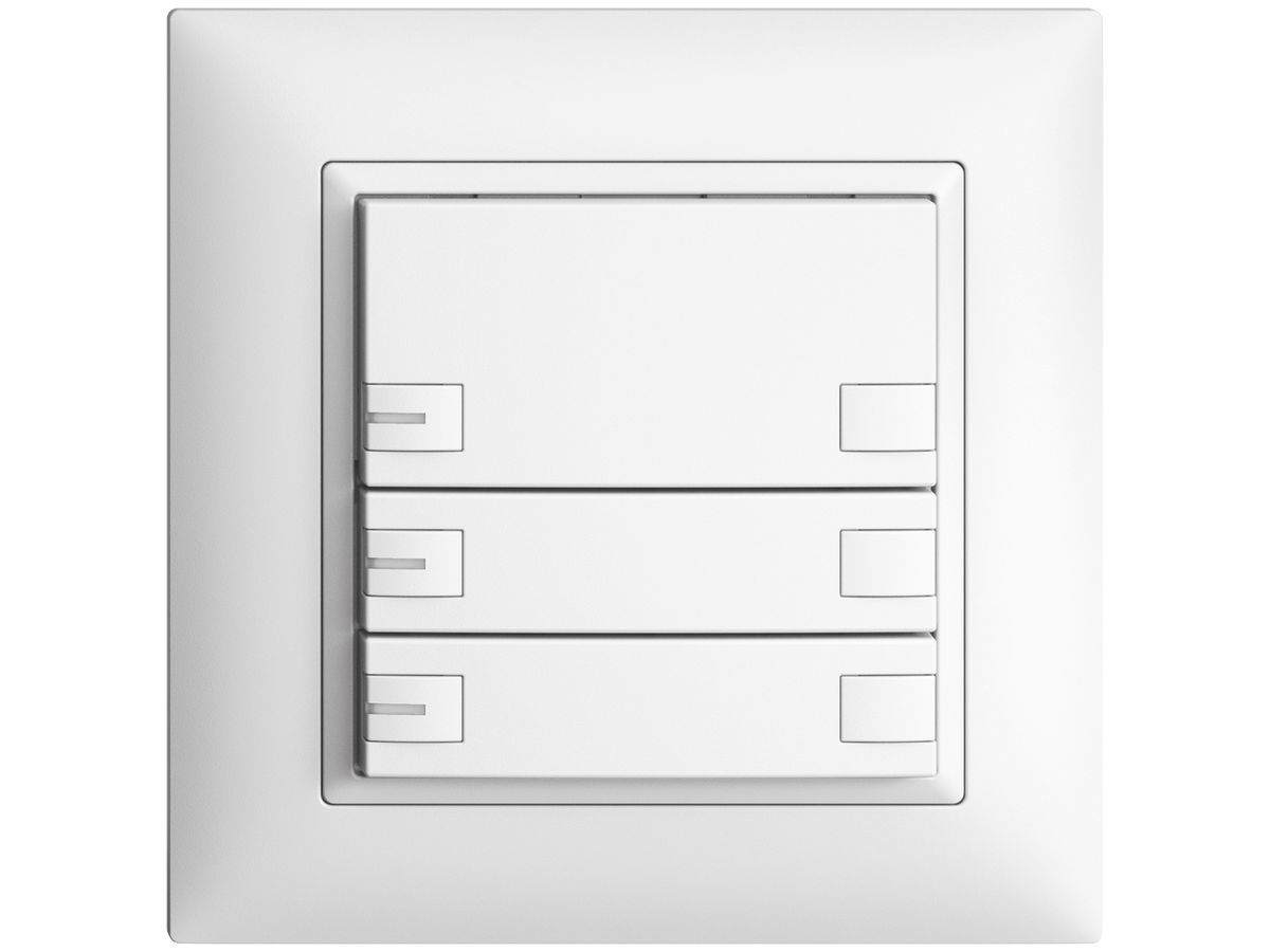 UP-Universaltaster 3×2T Schraubklemme EDIZIOdue weiss, mit LED