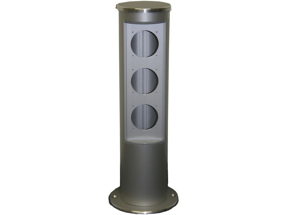 Anschlusssäule Ferratec MSR12 Alu unbestückt Loch 2×Ø65mm Ø120×300