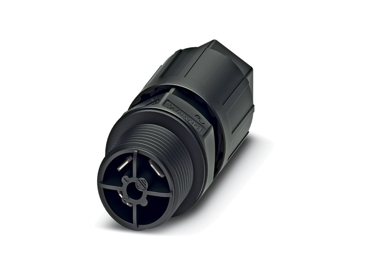 Durchführung QUICKON 2LPE M20 1.5mm² Ø8…13mm mit Mutter + Kabel 1m schwarz