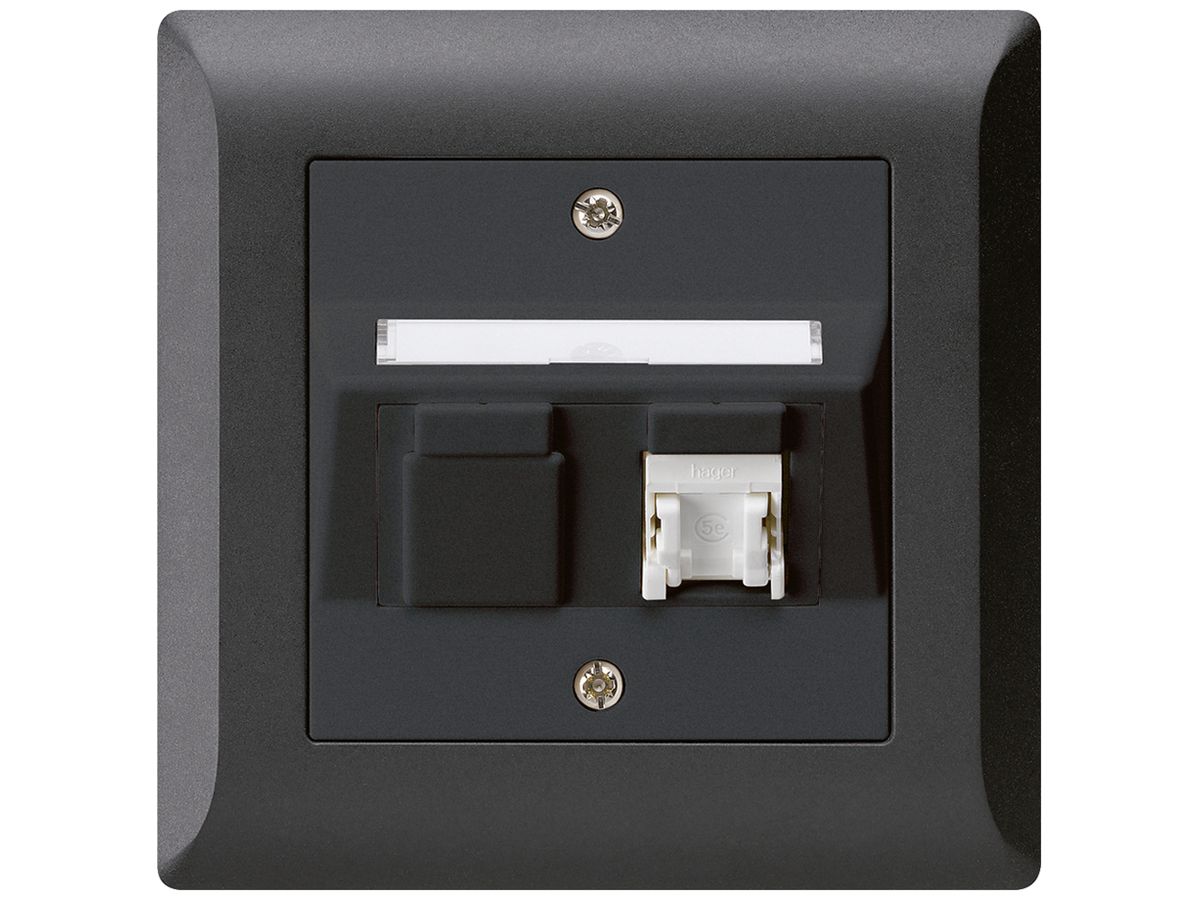 UP-Dose kallysto.line C Kat.5e 1RJ45/u schwarz