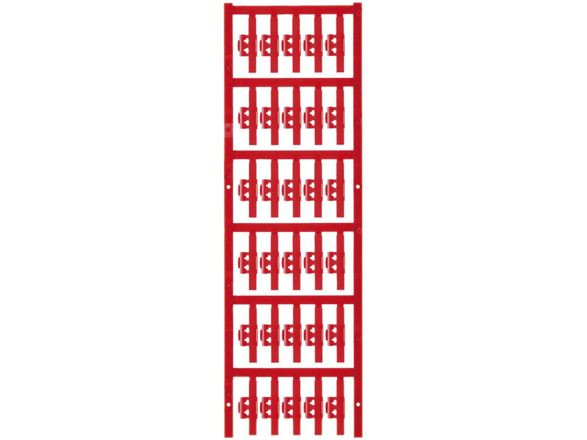 Leitermarkierer Weidmüller MultiCard SFC für Ø2…3.5mm 30×5.8mm PA66 rot