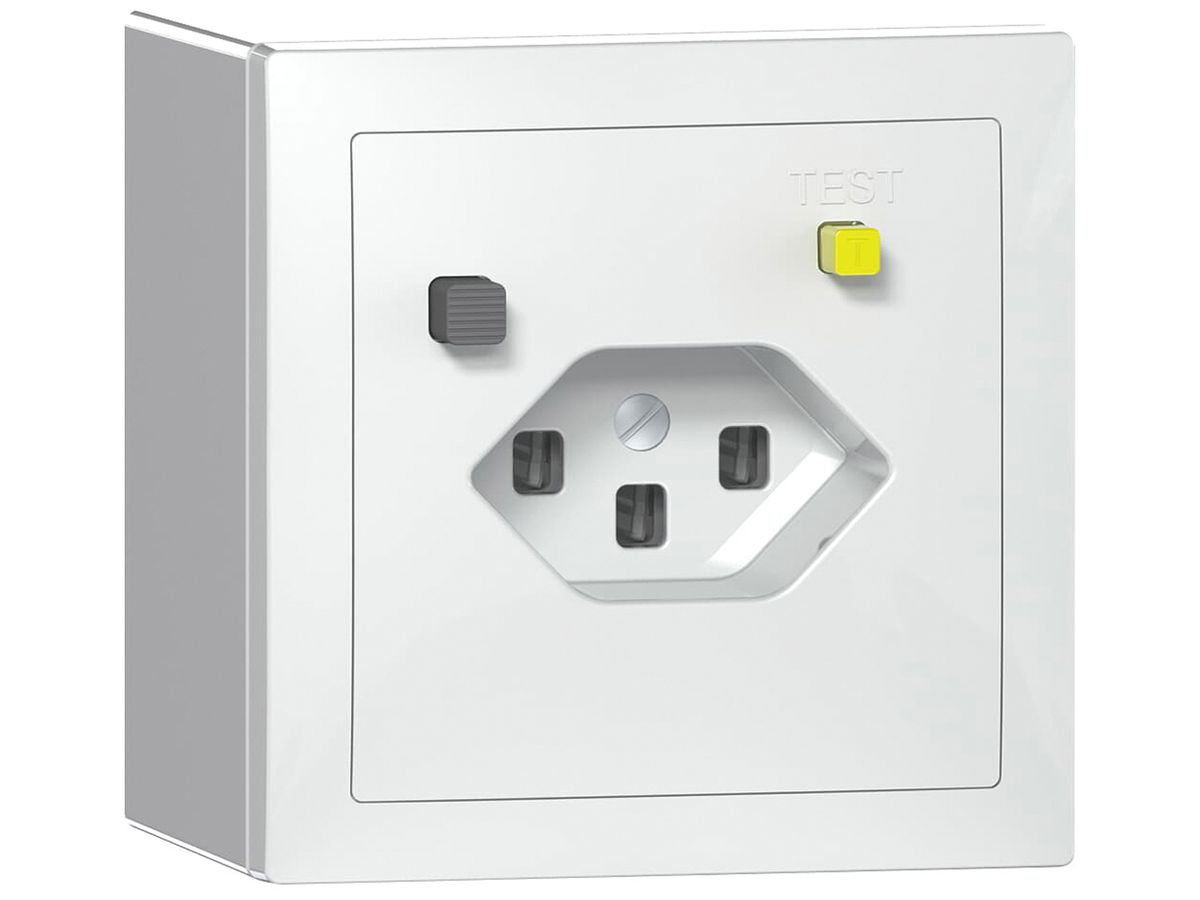 AP-FI-Steckdose SIDUS T23 30mA weiss