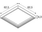 Anbaurahmen SLV PANEL 625 Stahl 625×625×63mm weiss