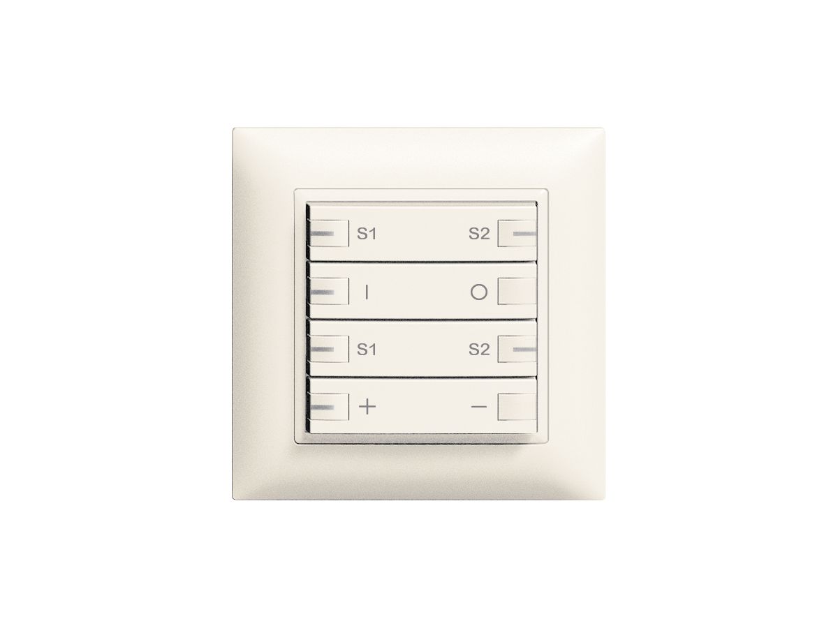 UP-Frontset ON-OFF Dimmer Szene 4T mit LED ZEP EDIZIOdue weiss