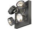 LED-Decken-/Wandleuchte KALU 4 square, 60W 3000K dimmbar 60° IP20 schwarz