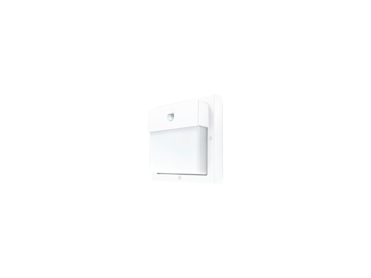 Wandleuchte SG Bassi PIR E27 1×15W IP65 240×240mm weiss