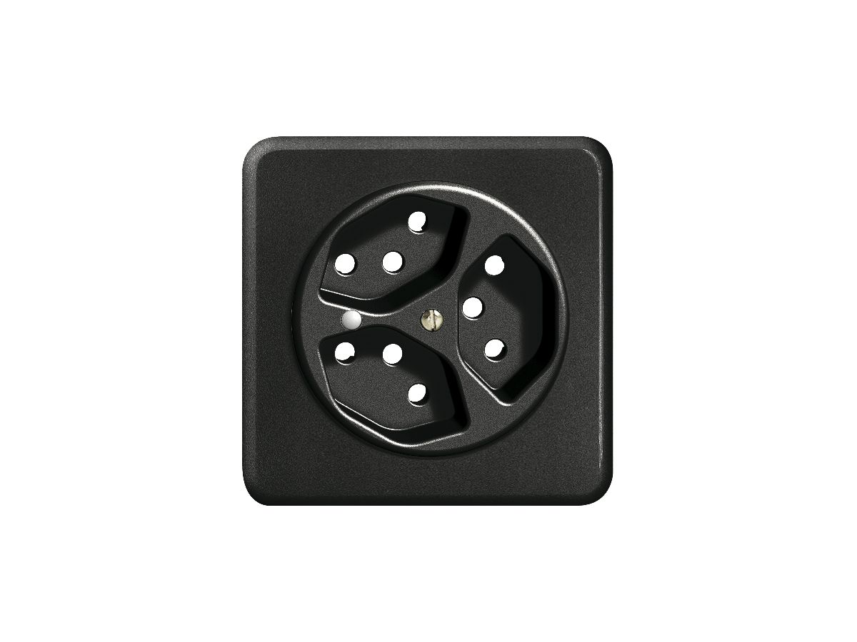 UP-Frontset FH 3×T13 schwarz 86×86mm mit Linse