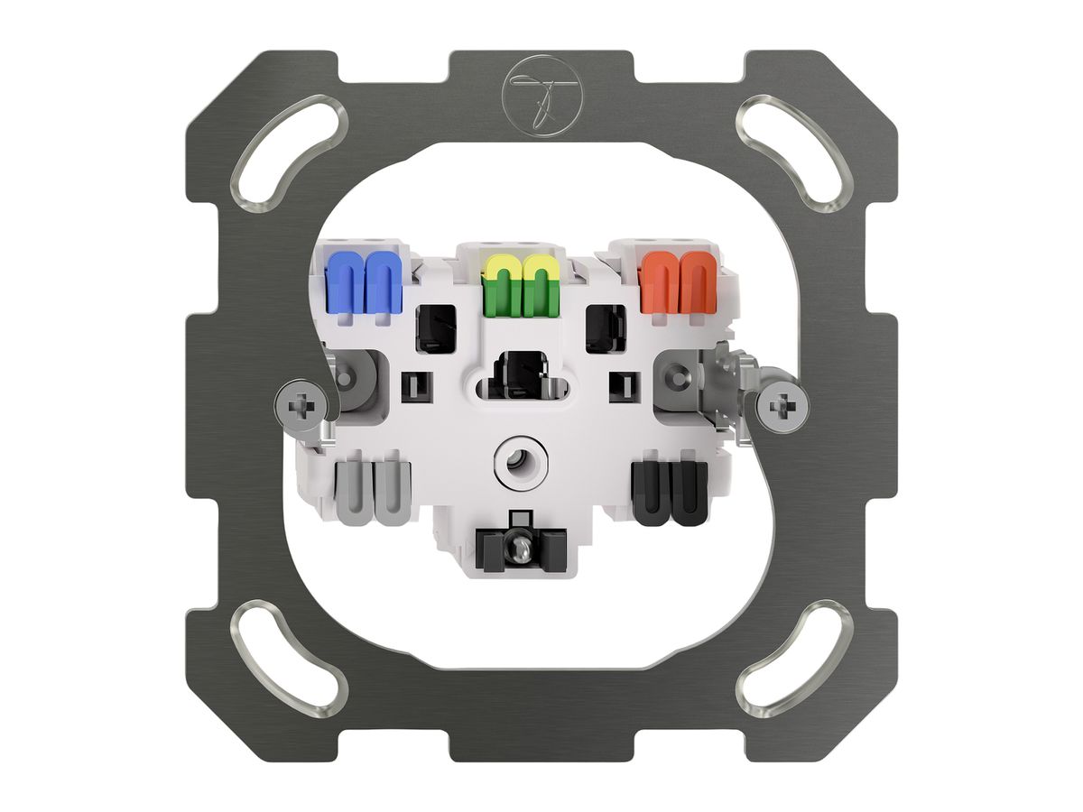 Einsatz Steckdose FH T23 16A mit LED weiss, Steckklemmen