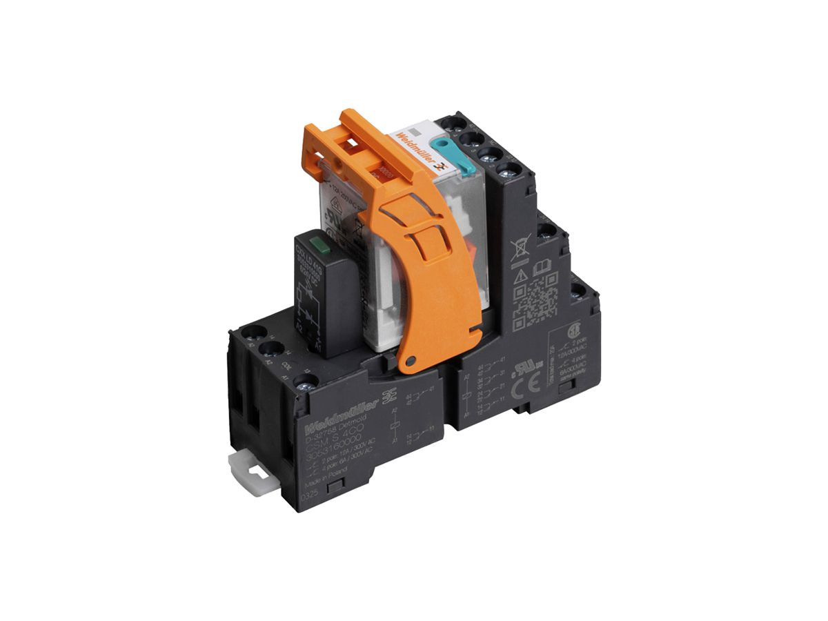 Relais WM CRMKIT S L/D/PB 2CO 12A AgNi 19.2…26.4VDC LED Schraubanschluss RT I