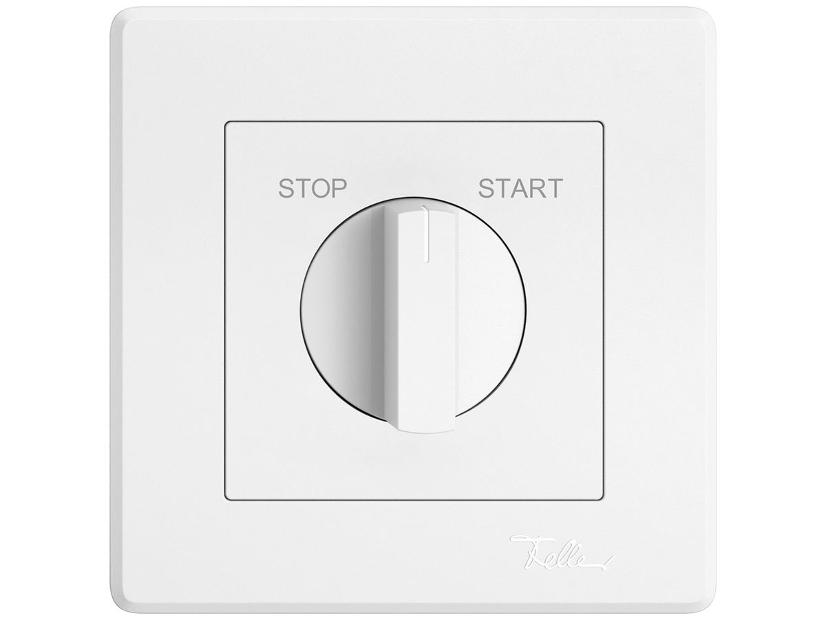 UP-Drehschalter EDIZIO.liv m.Drehgriff 1P 1P STOP-START T=40mm ws