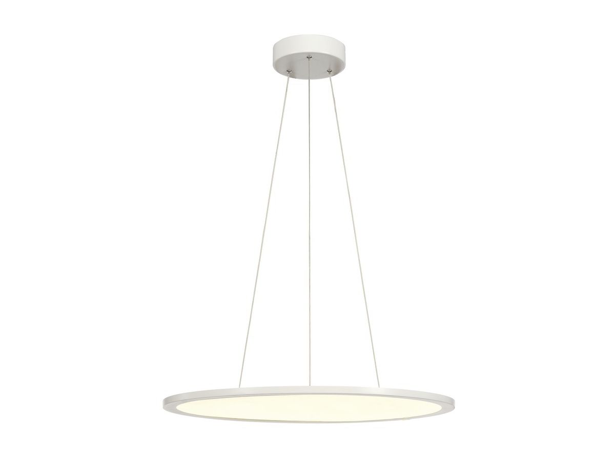 LED-Pendelleuchte SLV PANEL 60 ROUND DALI 43W 3150lm 3000K Ø600×32mm weiss
