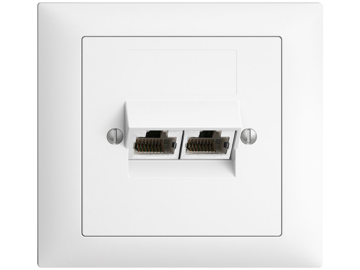 EB-Dose 2×RJ45/s 8P getr. EDIZIOdue weiss ITplus
