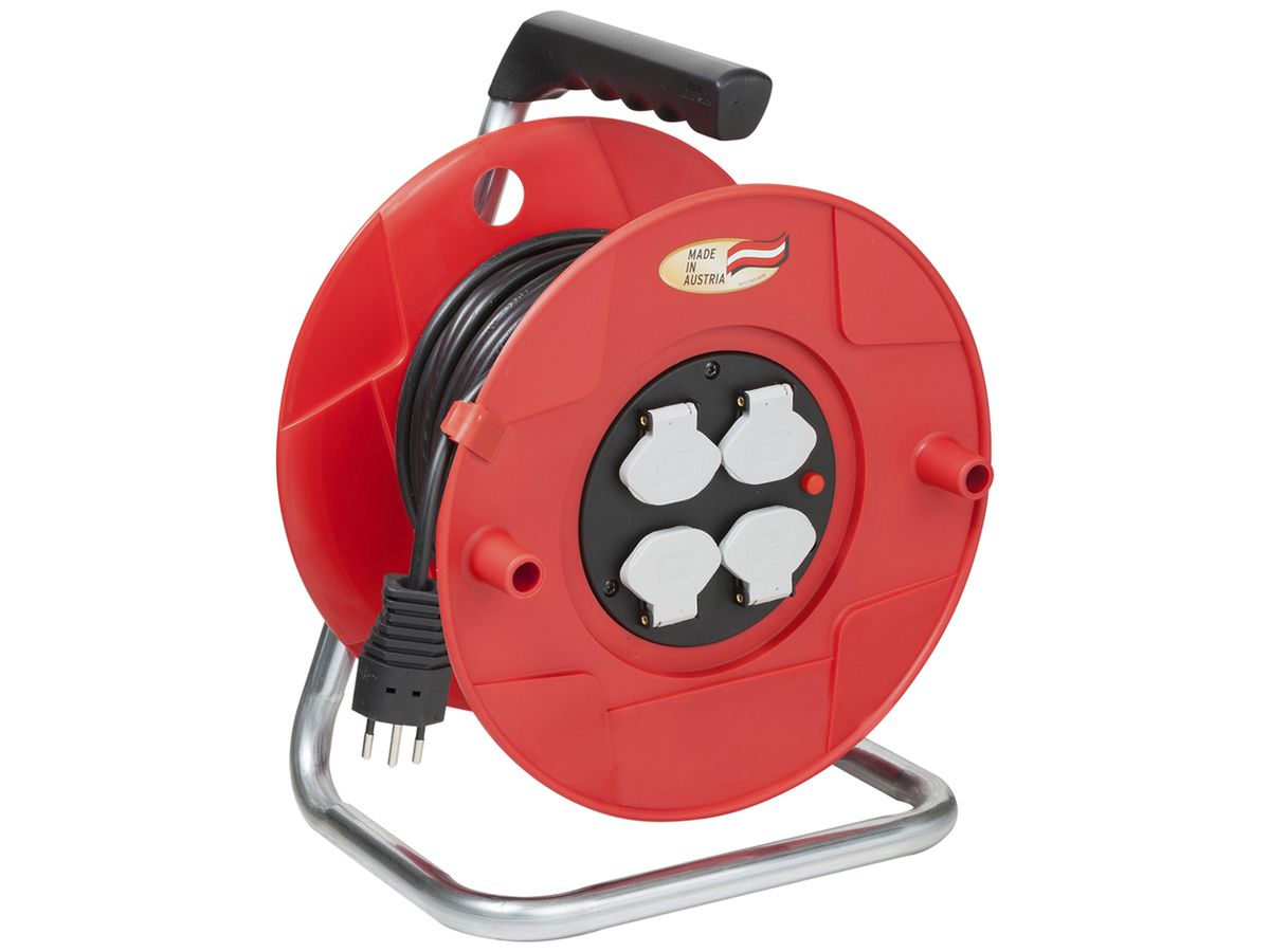 Kabelrolle BAT 260 Ø260mm 4×T13 25m H05VV-F 3×1.5mm² sz