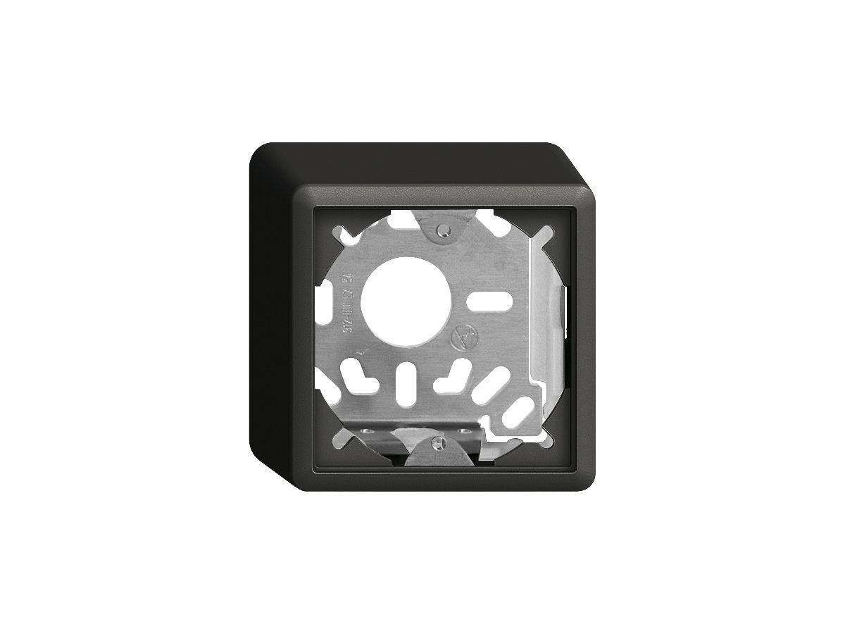 Kappe mit Grundplatte 54mm EDIZIOdue schwarz universal