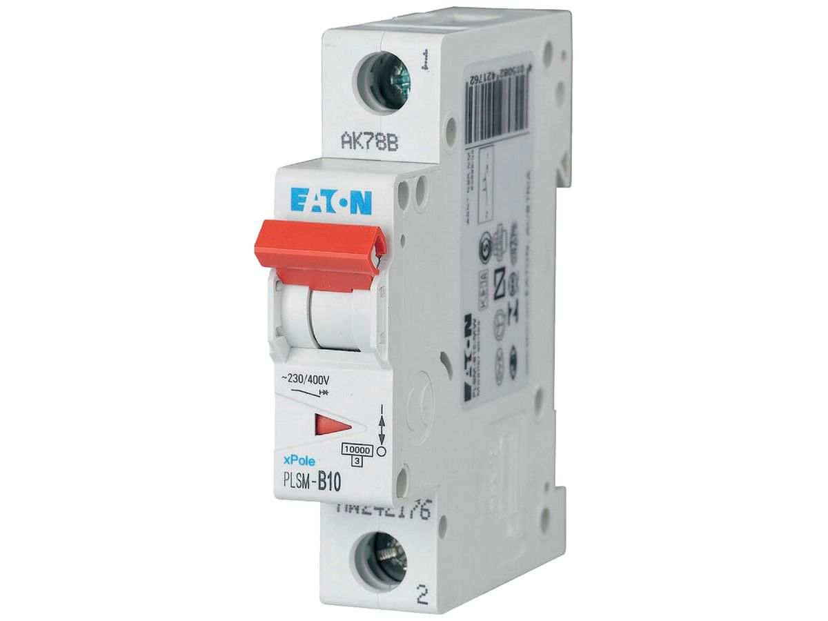 Leitungsschutzschalter Eaton PLSM-C10-MW 1P 230V C 10A 10kA 1TE