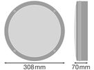 LED-Notleuchte SURFACE BULKHEAD 300 EM 15W 1400lm 830 3h IP65 sz