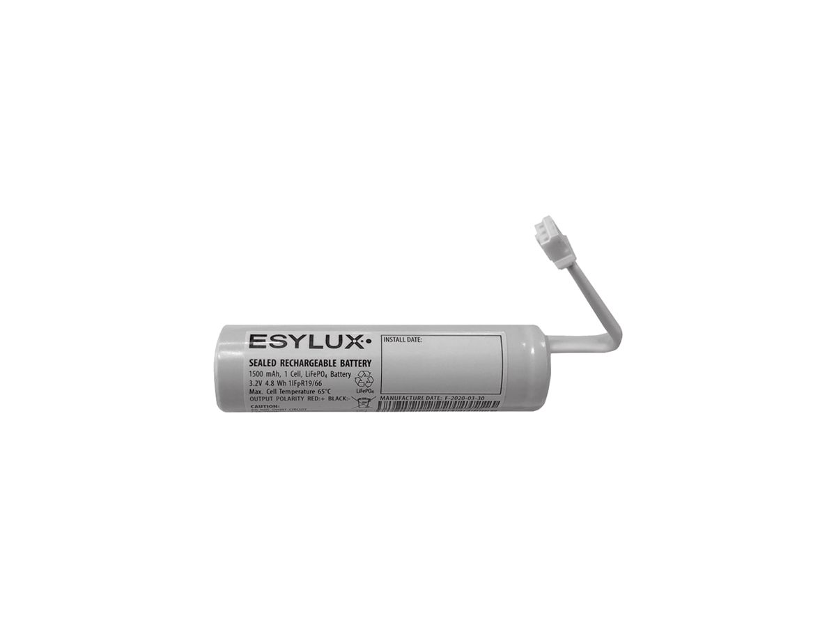Akku ESYLUX für SLA/SLB LED LiFePO4, 3.2V/1500mAh, 90×30×30mm