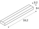 LED-Wandleuchte SLV SEDO, 18W 1300lm 3000K Glas satiniert IP20 mattweiss